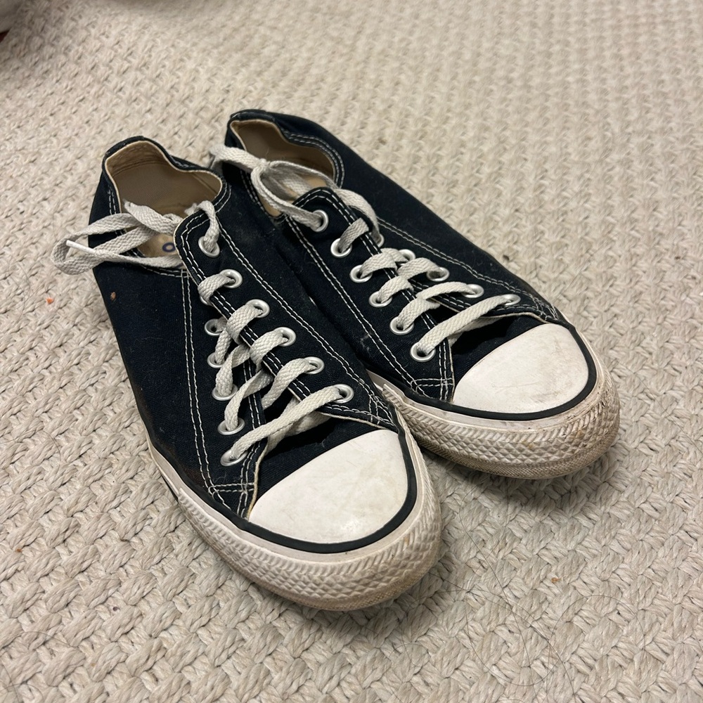 Black Converse with White Laces